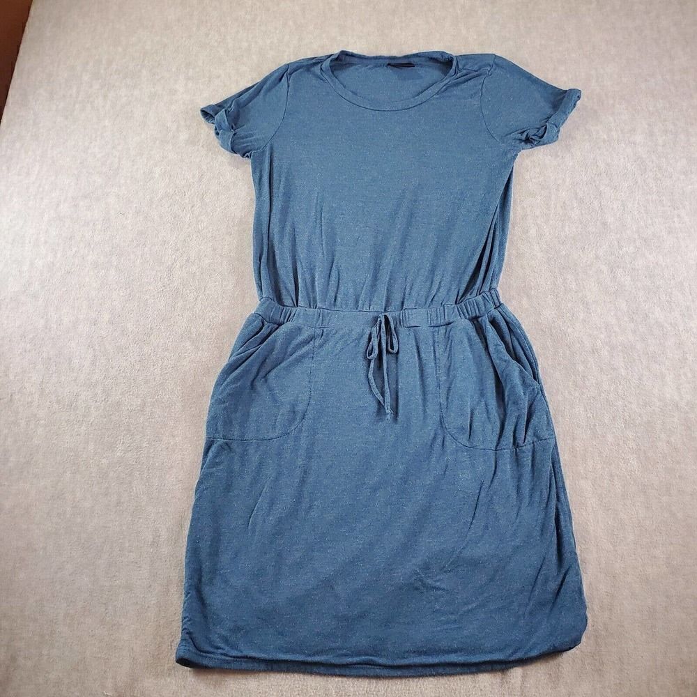 32 Degrees Cool Dress Womens Small Blue Elastic Waist Soft Luxe Pockets